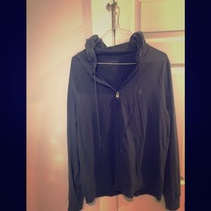 All saints zip up hoodie lightweight